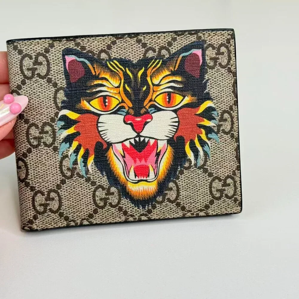Gucci GG Logo Supreme Limited Edition Wallet Iconic Tiger Design